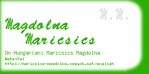 magdolna maricsics business card
